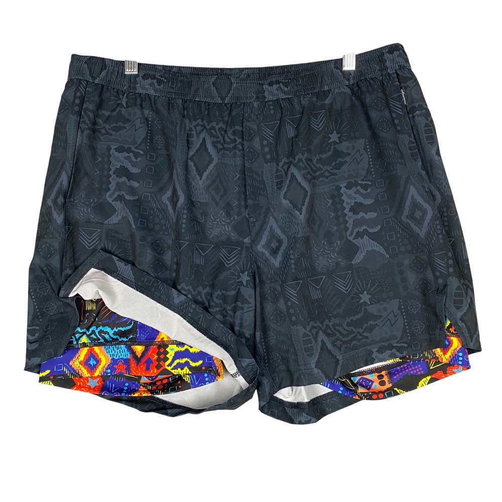 Maamgic 2-in-1 Swim Trunks with Compression‎ Liner Athletic Shorts Mens XL